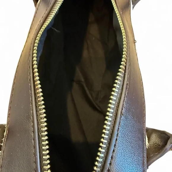 NWT House of Harlow 1960 brown cow print (genuine calf hair) handbag - Picture 8 of 9